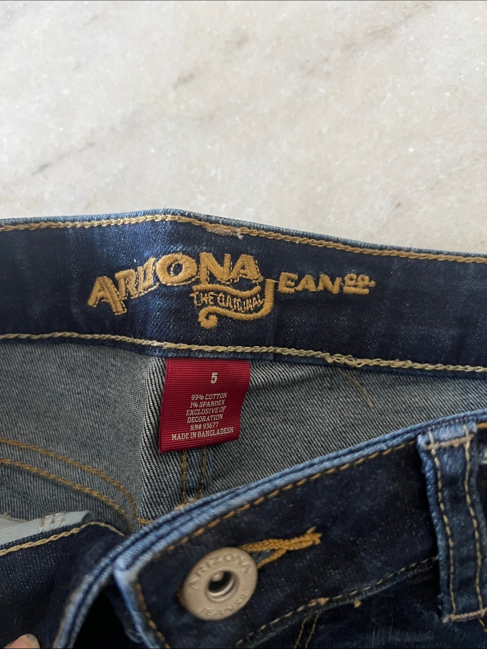 Dark Blue Denim Cuffed Women's Shorts - Picture 5 of 5